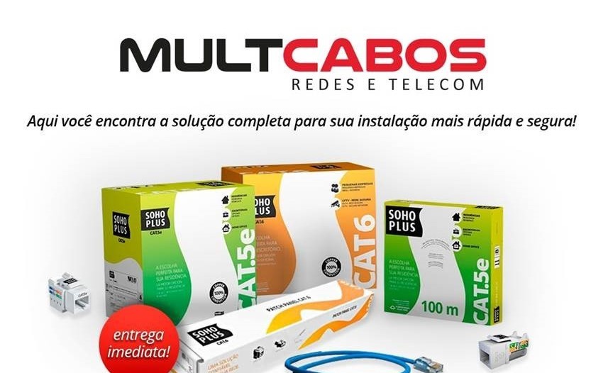 Variedade de conectores, patch panels e produtos de telecomunicações